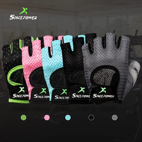 Miniatura 4 de spacepower Guantes de Entrenamiento - Guantes de Gimnasio Ligeros y Transpirables para Ejercicio de Hombres y Mujeres Gris