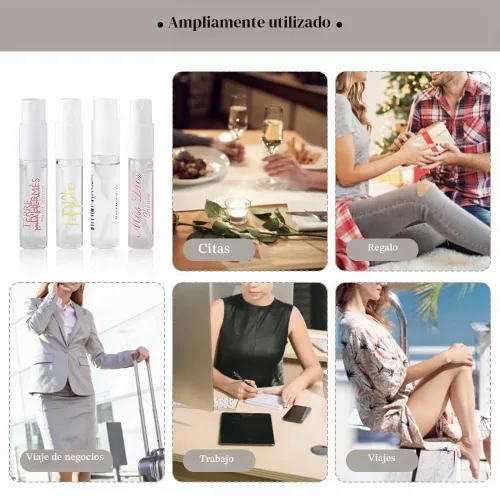 Miniatura 6 de Dirstic 12 piezas de muestras de fragancias de diseñador, muestra de fragancia, set de regalo de perfume en aerosol, perfume de viaje, muestra