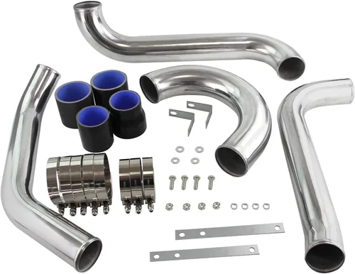 Kit de tubos intercooler para Toyota Supra MK4 2JZ-GTE JZA80 2JZGTE Motor Twin Turbo 3.0L MKIV 1993-1998 (tubo plateado-negro)