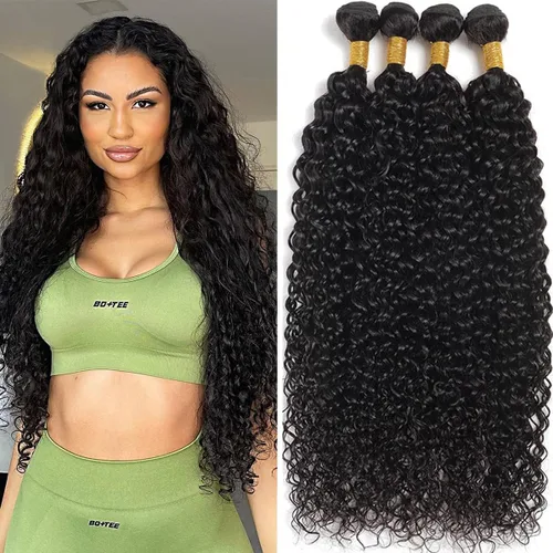 Miniatura 29 de Beautymoon Paquetes de cabello liso negro jet 4 manojos, cabello humano brasileño 14 16 18 20 pulgadas, 100% cabello virgen sin procesar liso, 4