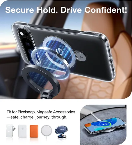 Miniatura 5 de TORRAS Funda delgada para Google Pixel 10 Pro XL transparente, compatible con MagSafe, marco de borde abierto, funda para teléfono para Pixel 10 Pro