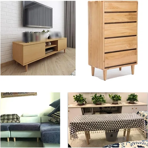 Miniatura 5 de Solid Wood Oak Furniture Legs,Sofa Legs,Coffee Table Legs,Cupboard Feet,Tapered Replacement Legs for TV Cabinets,Dressing Tables,Bookcase,Bench,with