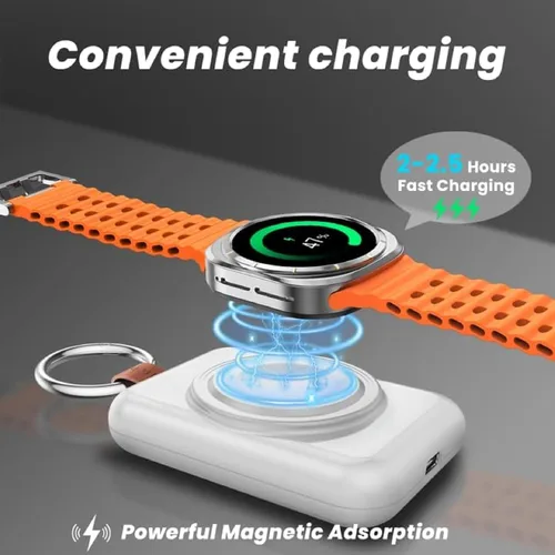 Miniatura 4 de Cargador para Samsung Galaxy Watch, 1800mAh Cargador magnético de viaje portátil para Samsung Galaxy Watch 8/8 Classic/Ultra/7/6/6