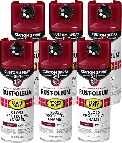 Miniatura 152 de Rust-Oleum 376855 - Pintura en aerosol antióxido personalizada 5 en 1, 12 onzas, color negro mate, (paquete de 1)