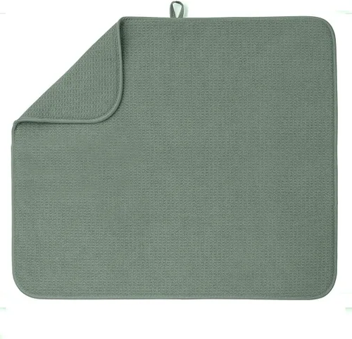 Miniatura 11 de Bellemain XXL Tapete para Platos de Microfibra para Secar Platos, Súper Absorbente (Negro, 17" x 24")