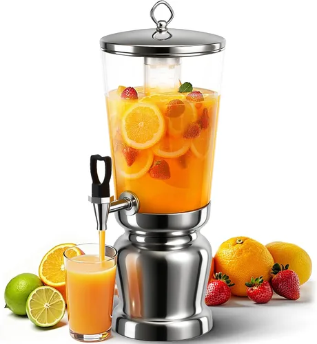 Miniatura 11 de WantJoin - Dispensador de bebidas con soporte, dispensador de bebidas para fiestas, dispensador de agua de acero inoxidable con núcleo de hielo