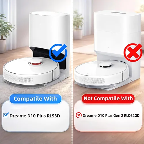Miniatura 7 de Paquete de 10 bolsas de vacío D10 Plus de 4 litros compatibles con robot aspirador Dreame D10 Plus (RLS3D), 10 bolsas de vacío desechables
