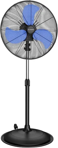 Miniatura 6 de Ventilador de pedestal oscilante de 18 pulgadas con control remoto, ventilador de pie de alta velocidad de 5000 CFM, motor de CC, 9 velocidades