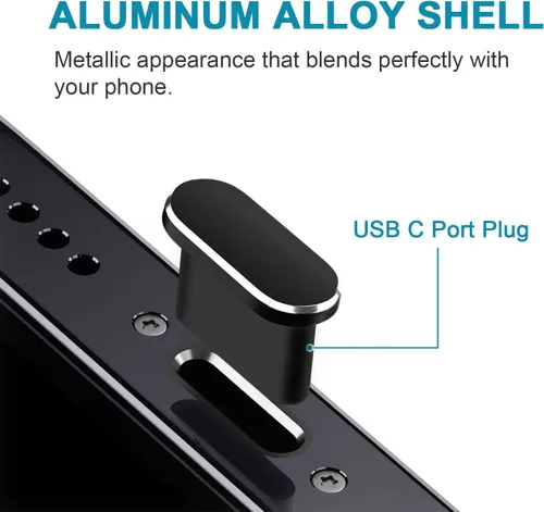 Miniatura 2 de Enchufe antipolvo USB C, cubierta de enchufe de puerto USB C compatible con iPhone 17, Ari, 17 Pro, 17 Pro Max, iPhone 16/15 (Pro, Plus, Pro Max)