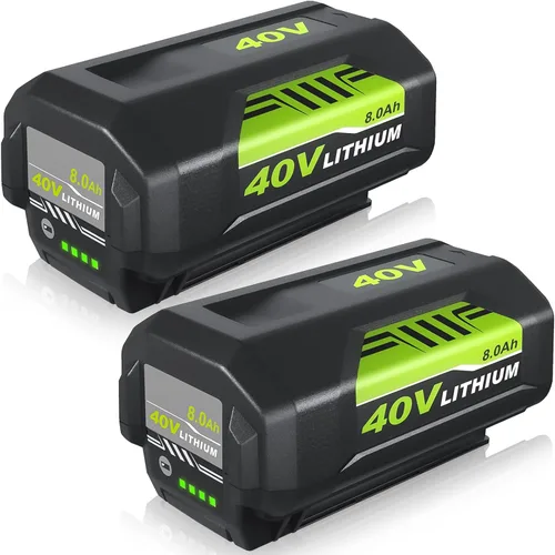 Paquete de 2 baterías de repuesto de 8000 mAh OP4040 para batería Ryobi de 40 V compatible con batería de litio Ryobi de 40 V OP4050A OP40602