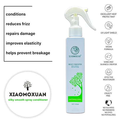 Miniatura 5 de Xiaomoxuan Máscara capilar de árbol de té para el cuidado del cabello encrespado con champú y acondicionador de colágeno, paquete sin sulfato