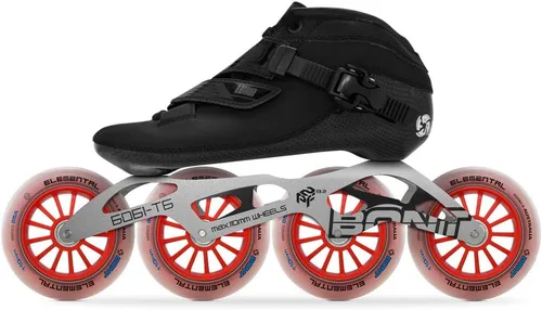 Miniatura 3 de Bont Paquete de Carreras de Patinaje de Velocidad en Línea - Bota de Patín Luna + Marco 2PF 6061 + Ruedas Elemental + Rodamientos ABEC7 - Juvenil