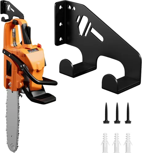 XZHXFX Soporte de pared para motosierra, soporte de motosierra resistente para organización de garaje, organizador de cobertizo de almacenamiento,