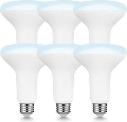 Miniatura 8 de Sigalux Bombillas LED BR30, equivalente a 7.5 W, 650 LM, regulables, 2700 K blanco suave, CRI 80, ángulo de haz de 110°, base E26, iluminación
