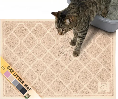 Neater Pets Neater Mat Tapete de arena para gatos, grueso y duradero para caja de arena, almohadilla de trampero atrapa el desorden para proteger