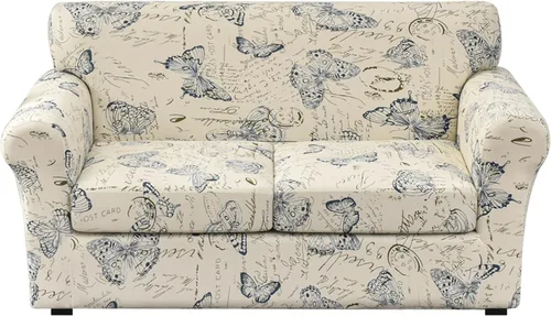 Miniatura 32 de HOTNIU 4 fundas elásticas para sofá (1 funda de sofá + 3 fundas de cojín), fundas de sofá antideslizantes, protector de muebles de sofá, ajuste