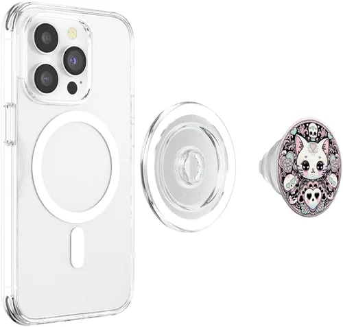 Miniatura 4 de PopSockets MagSafe PopGrip de gato gótico gótico pastel para iPhone