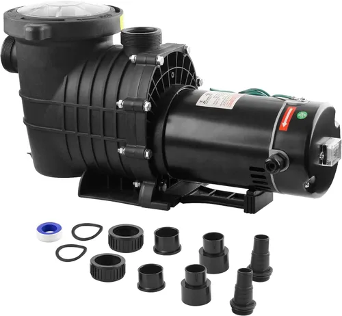 Bomba de piscina sobre el suelo/enterrada, bomba de piscina de 2HP 6900 GPH autocebante potente para piscinas de 15,000-31,000 con cesta filtrante,