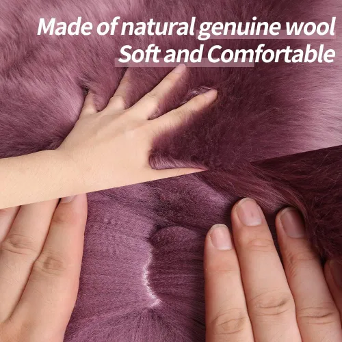 Miniatura 4 de IRIWOOL - Funda de reposabrazos de piel de oveja, cubierta de reposabrazos de auto, cojín suave de consola para coche, cubierta de consola central