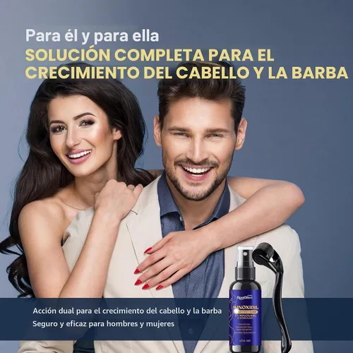 Miniatura 9 de Kit de Minoxidil 5% para Hombres y Mujeres con Rodillo Dérmico de 0.25 mm – Kit de Crecimiento de Barba y Spray para el Crecimiento del Cabello – Se