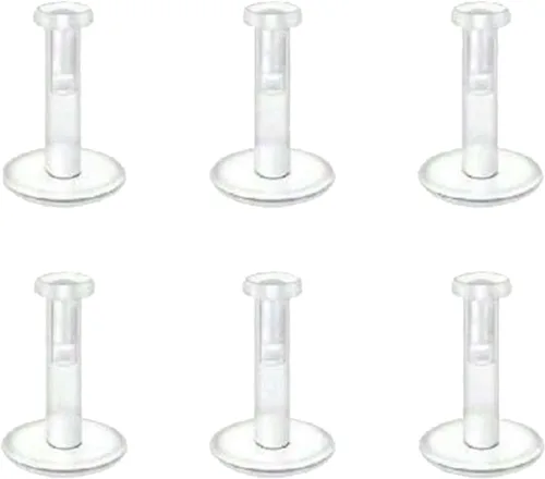 Miniatura 5 de Joyería de Piercing Transparente Retenedores de Piercing Transparentes Anillos de Nariz Anillo de Ombligo Anillo de Tabique Ceja Labio Cartílago