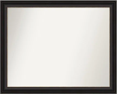 Miniatura 329 de Amanti Art Espejo de baño de bronce para sobre el fregadero, 24 x 24 pulgadas, espejo cuadrado de bronce Lara para tocador, marco de madera
