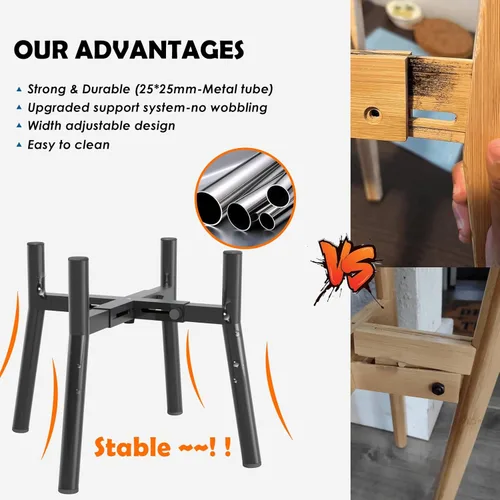 Miniatura 3 de Soporte Ajustable Elevado para Cuenco de Perros de 7-10.6" de Diámetro para Comida y Agua - Comedero Elevado de 11" de Altura para Mejorar