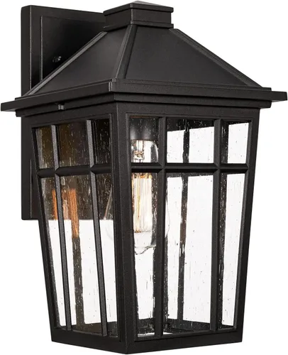 Miniatura 19 de Darkaway Lámparas de pared para exteriores, luz de porche frontal, pared exterior, antioxidante, impermeable, de aluminio con cristal para patio