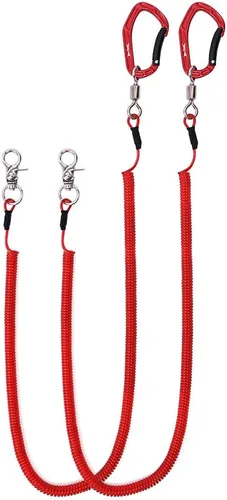 HERCULES M4 Fishing Lanyard, Fishing Pole Tether, Kayak Paddle Leash, Heavy Duty Retractable Coiled Lanyard for Fishing, Rods, Pliers, Boating,