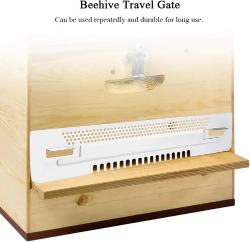 Miniatura 5 de TOPINCN Beehive - Puerta de viaje para colmena, guardias deslizantes, equipo de apicultura, herramienta de cría de puerta de nido multifunción