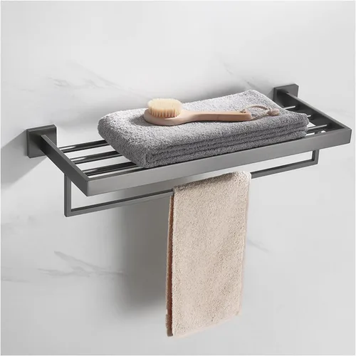 Miniatura 9 de Towel Racks for Bathroom, Towel Rack Wall Mounted with Tower Bars, Stainless Steel Bathroom Shelf, Hand Towel Holder for Bathroom Wall, Bathroom