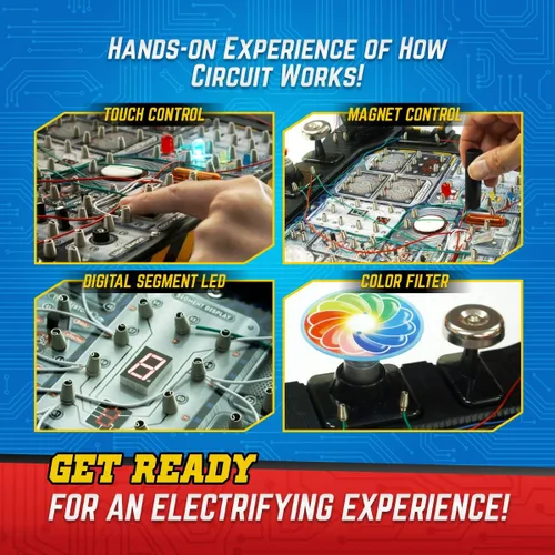 Miniatura 2 de Playz Kit de placa de circuito electrónico con placa de circuito electrónico Playz Advanced Kits STEM para niños