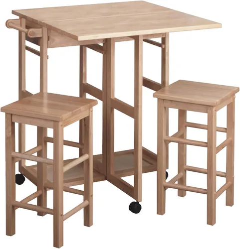 Winsome Wood Suzanne - Set de cocina cuadrado, natural, haya