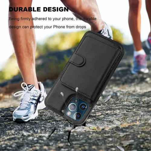 Miniatura 8 de Bocasal Funda tipo cartera para iPhone 13 Pro Max compatible con MagSafe magnético RFID bloqueo desmontable de piel sintética de alta calidad