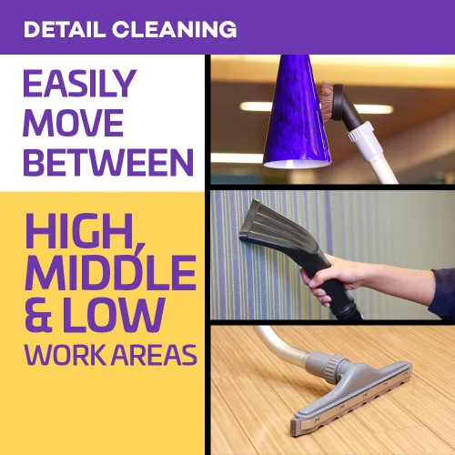 Miniatura 6 de ProTeam mochila aspiradora comercial, ProVac FS 6 mochila aspiradora con filtración HEPA de medios y kit de servicio de limpieza residencial, 6