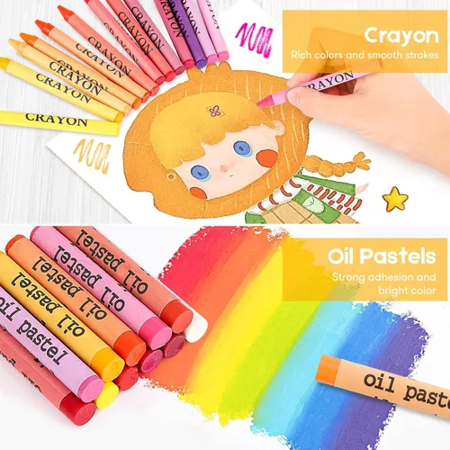 Miniatura 3 de iBayam Kit de arte, paquete de 251 suministros de arte, kits de dibujo, caja de regalo para artes y manualidades, caja de regalo para niños