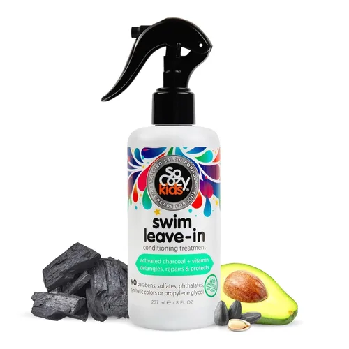 SoCozy - Espray acondicionador sin enjuague y tratamiento para cabello de niños (8 onzas líquidas) que protege y repara daños causados por la