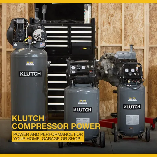 Miniatura 7 de Klutch Compresor de aire de 20 galones, 2 HP, 120 voltios, 175 PSI