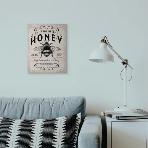 Miniatura 3 de Stupell Industries Honey Bee Rustic Farm - Placa de pared con diseño de palabras texturizadas, 10 x 15, multicolor