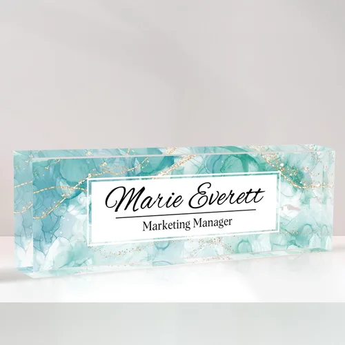 Placa de nombre personalizada para escritorio, placa de nombre de oficina personalizada para escritorio, decoración de oficina personalizada y