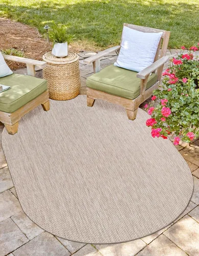 Miniatura 123 de Unique Loom Collection Alfombra de Área Plana Casual de Transición Sólida Jaspeada para Interiores/Exteriores (Pasillo 2' x 6' 1", Azul/Azul Marino)