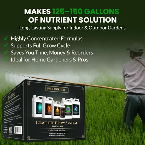 Miniatura 9 de Humboldts Secret Paquete de kit de iniciación Fertilizante para plantas de interior y exterior y nutrientes hidropónicos Base A y B, calMag