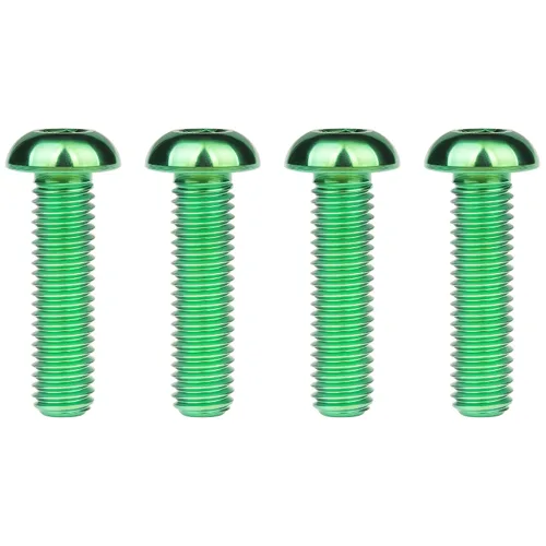 Miniatura 33 de Tornillos de cabeza de botón de titanio M8 15 20 25 30 1.378 in, paquete de 4 (M8x15mm, negro)