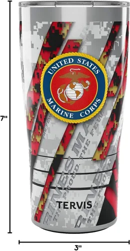 Miniatura 9 de Tervis Traveler Marines - Vaso aislado de triple pared con logotipo Digi Camo mantiene las bebidas frías y calientes, 20 onzas, acero inoxidable