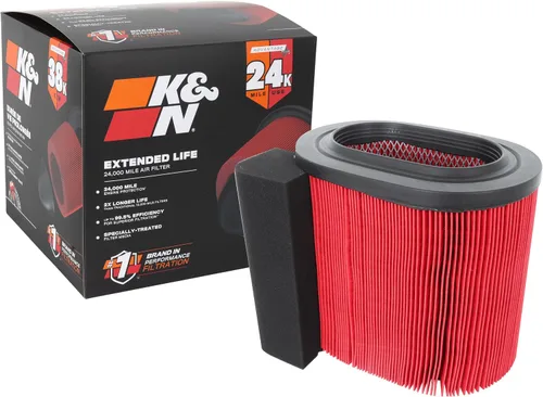 Miniatura 13 de K&N Filtro de aire de motor de alta flujo original de por vida: aumenta la potencia y el arrastre, lavable, premium, filtro de aire de repuesto