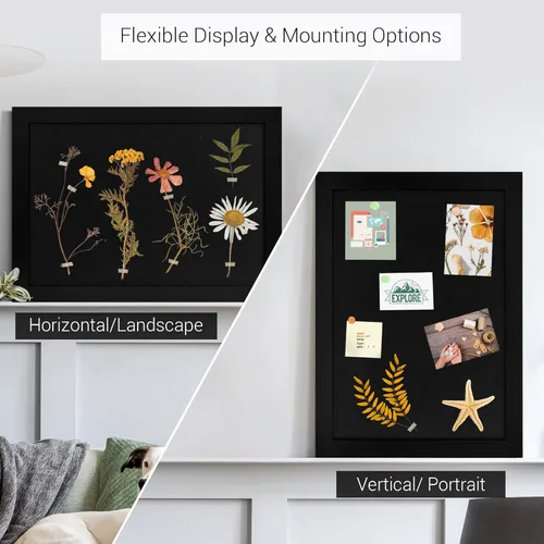 Miniatura 4 de Tablero de anuncios de corcho negro con lino, tablero de corcho negro con marco de madera de 30 x 20 pulgadas, tablero de oficina para decoración