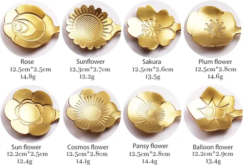 Miniatura 3 de 16 piezas de cucharaditas de té, cucharas de café bonitas de acero inoxidable ESRISE para decoraciones de fiesta de té (doradas)