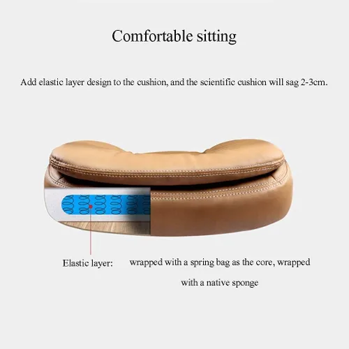 Miniatura 6 de Silla ejecutiva ergonómica de cuero regenerado con respaldo alto con brazos abatibles y soporte lumbar