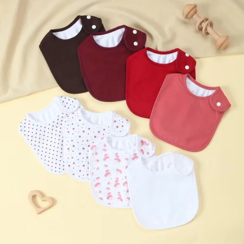 Miniatura 5 de Baberos impermeables para niños y niñas, suaves y absorbentes, bandana, juego de baberos para bebés recién nacidos de 0 a 12 meses