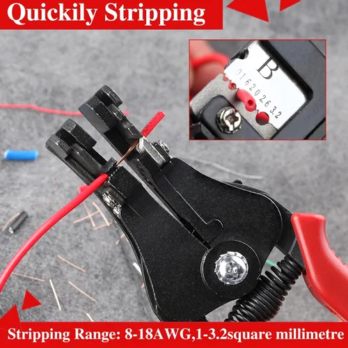Miniatura 4 de Pelacables automático, resistente y automático, pelacables, pelacables de precisión, multifuncional, herramienta de pelado de cables para cables